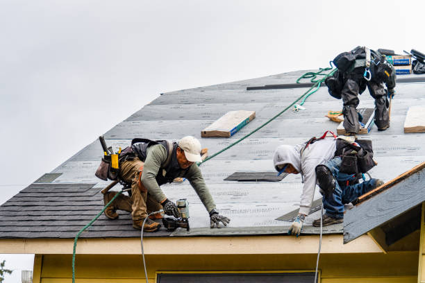Professional Gutter Installation technician working in Castle Rock, CO
